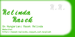 melinda masek business card